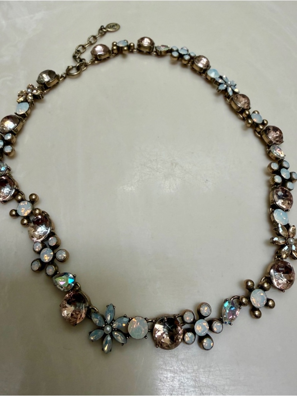 Loft Sparkling Crystal Floral Necklace - looks like Sorrelli - Picture 8 of 8